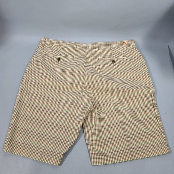 Tommy Bahama Plaid 10" Shorts Men's Size 36 100% Cotton - Picture 2 of 7